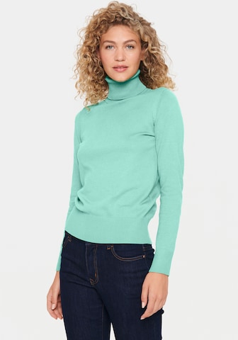 SAINT TROPEZ Sweater in Green: front