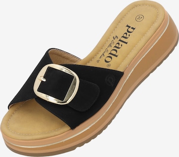 Palado by Sila Sahin Pantolette 'Frordi' in Schwarz: Vorderseite