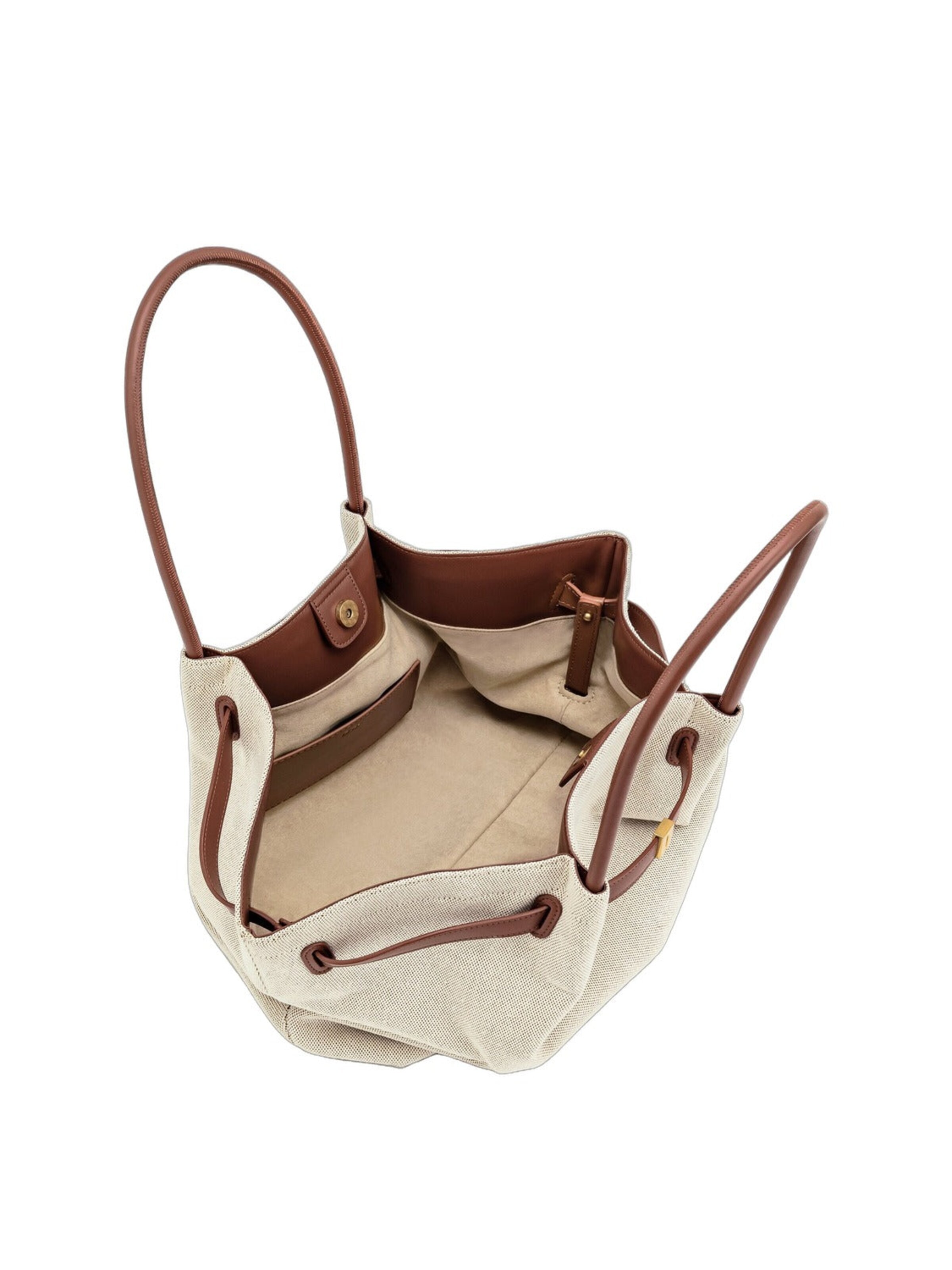 JW PEI Shoppingväska 'JW PEI Cabas Hana Large En Toile Brown Canvas' i brun