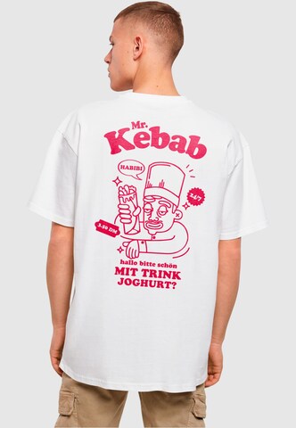 Merchcode Koszulka 'Mr Kebab' w kolorze biały: przód
