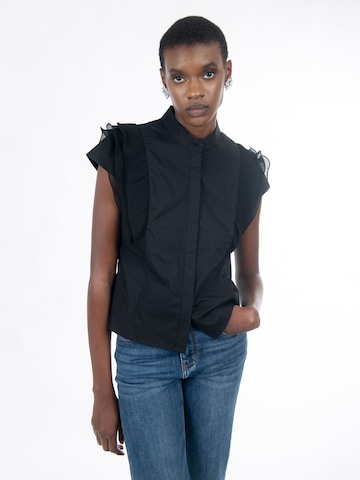 Camicia da donna di Influencer in nero: frontale