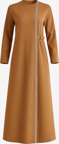 fashionshowcase Dress 'Leila-Ferace' in Beige: front