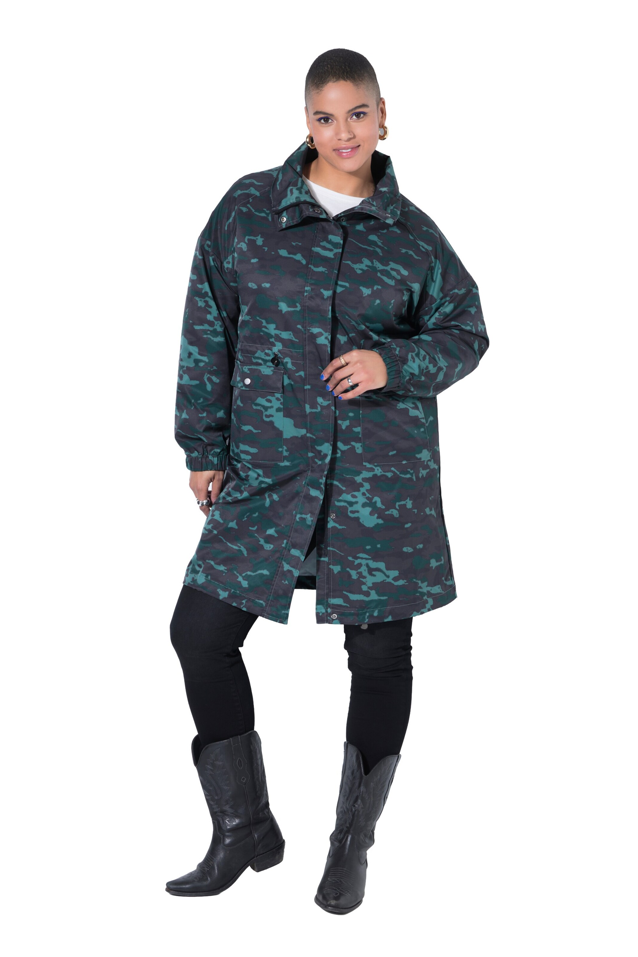 Studio Untold Between-Seasons Coat in Grey: front