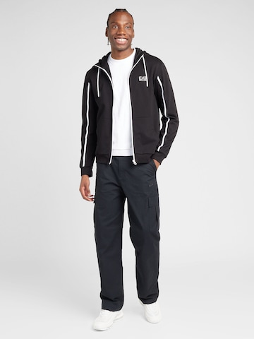 EA7 Emporio Armani Sweatjacke in Schwarz