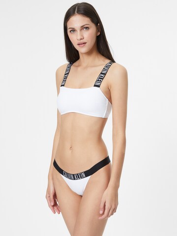 Bustier Hauts de bikini Calvin Klein Swimwear en blanc