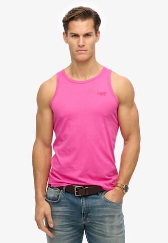 T-Shirt 'Essential' Superdry en rose : devant