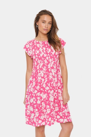 SAINT TROPEZ Jurk 'Gisla' in Roze: voorkant