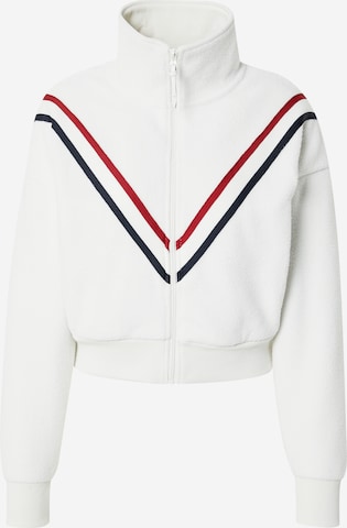 Superdry - Chaqueta polar 'Chevron' en blanco: frente