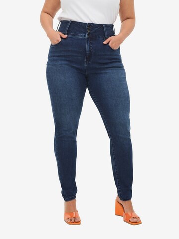 Zizzi Skinny Jeans 'BEA' in Blauw: voorkant