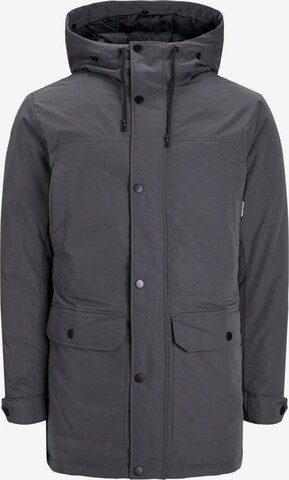 JACK & JONES Winter Parka 'Winner' in Grey: front