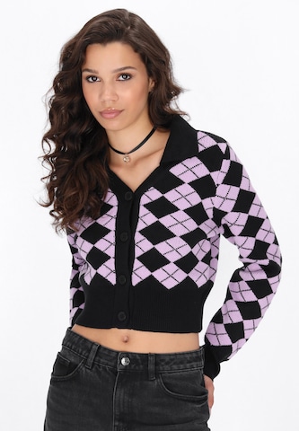 Cardigan myMo ROCKS en violet : devant