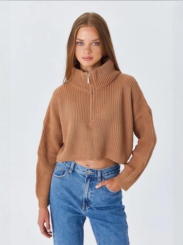 MixRay - Pullover 'Pullover' em bege: frente