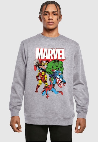 ABSOLUTE CULT Sweatshirt 'Avengers - Marvel Comics Group' in Grijs: voorkant