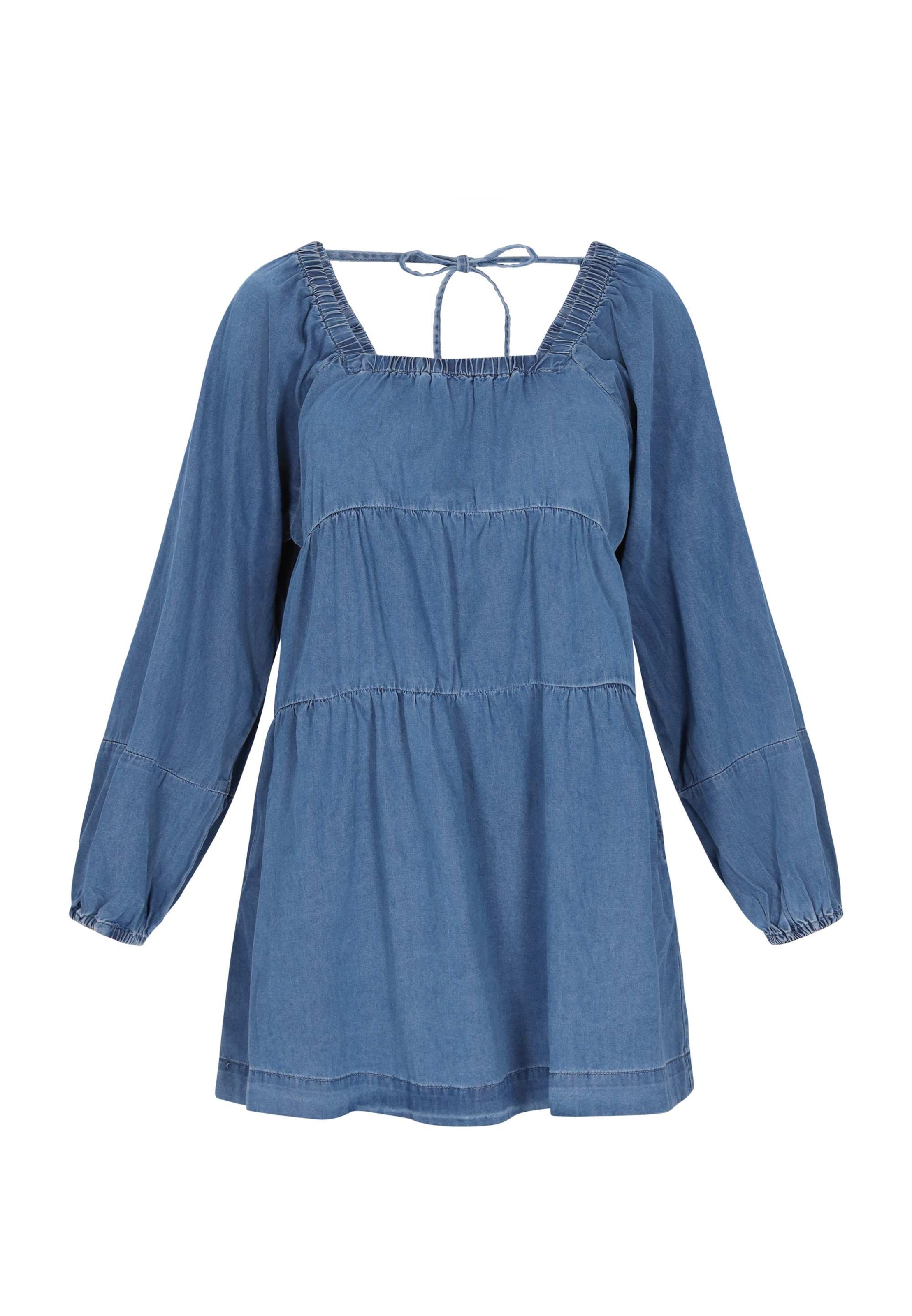 Robe aleida en bleu : devant
