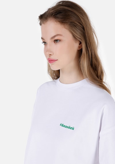Colin's T-Shirt in smaragd / schwarz / weiß, Produktansicht