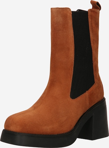 Chelsea Boots River Island en marron : devant