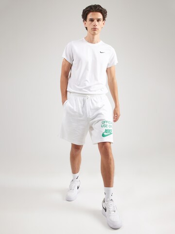 Nike Sportswear Loose fit Trousers 'CLUB OFFICIAL' in White
