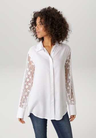 Aniston CASUAL Blouse in White: front