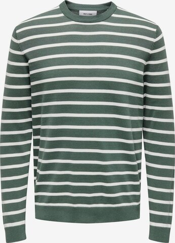 Only & Sons Sweter 'ALEX' w kolorze zielony: przód