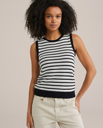 WE Fashion Knitted vest in Black: front