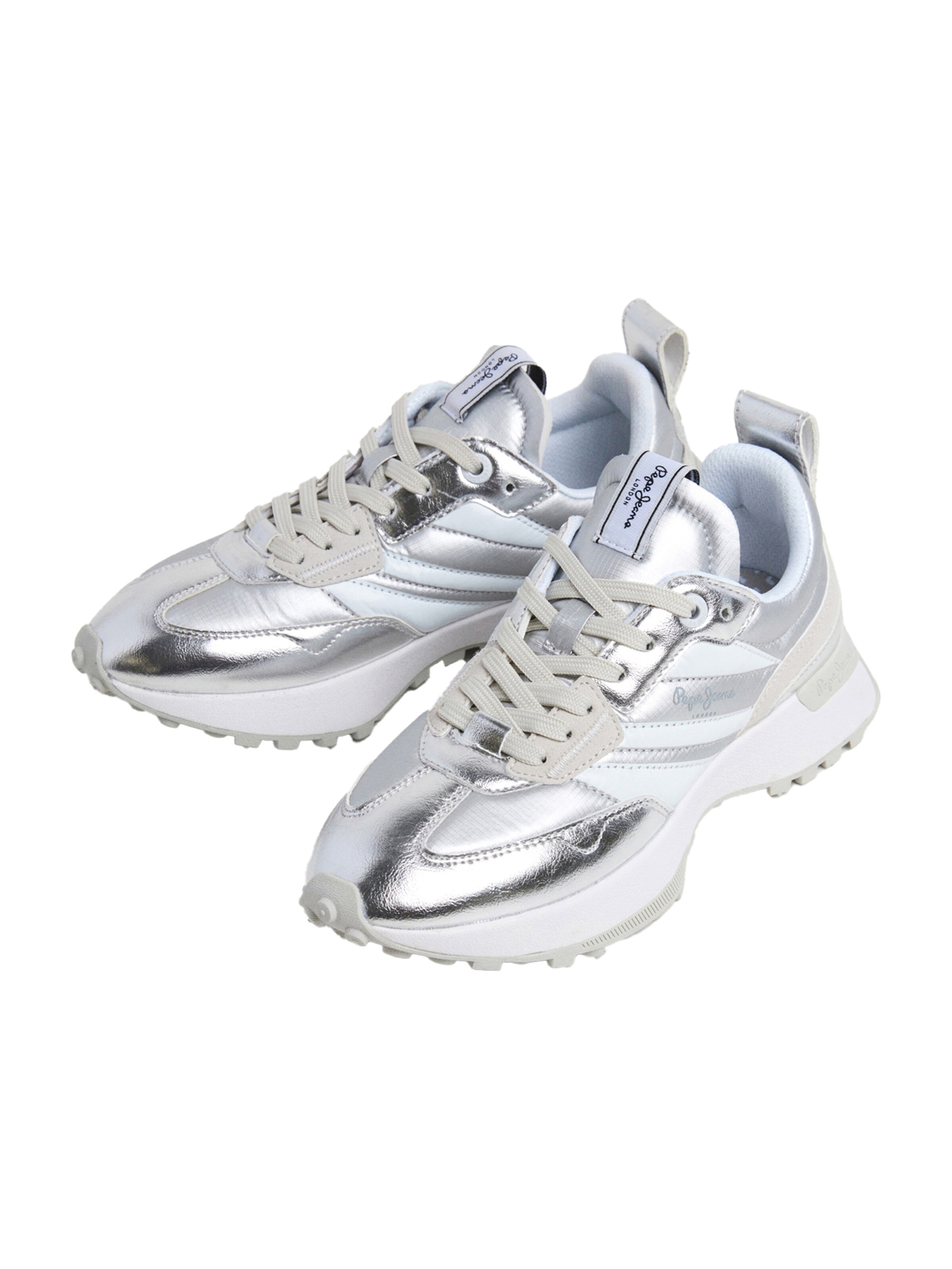 Pepe Jeans Matalavartiset tennarit 'Lucky' värissä harmaa