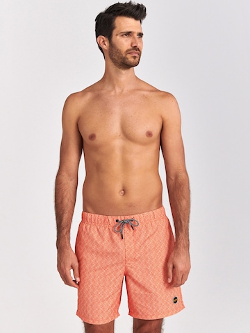 Shorts de bain Shiwi en orange : devant