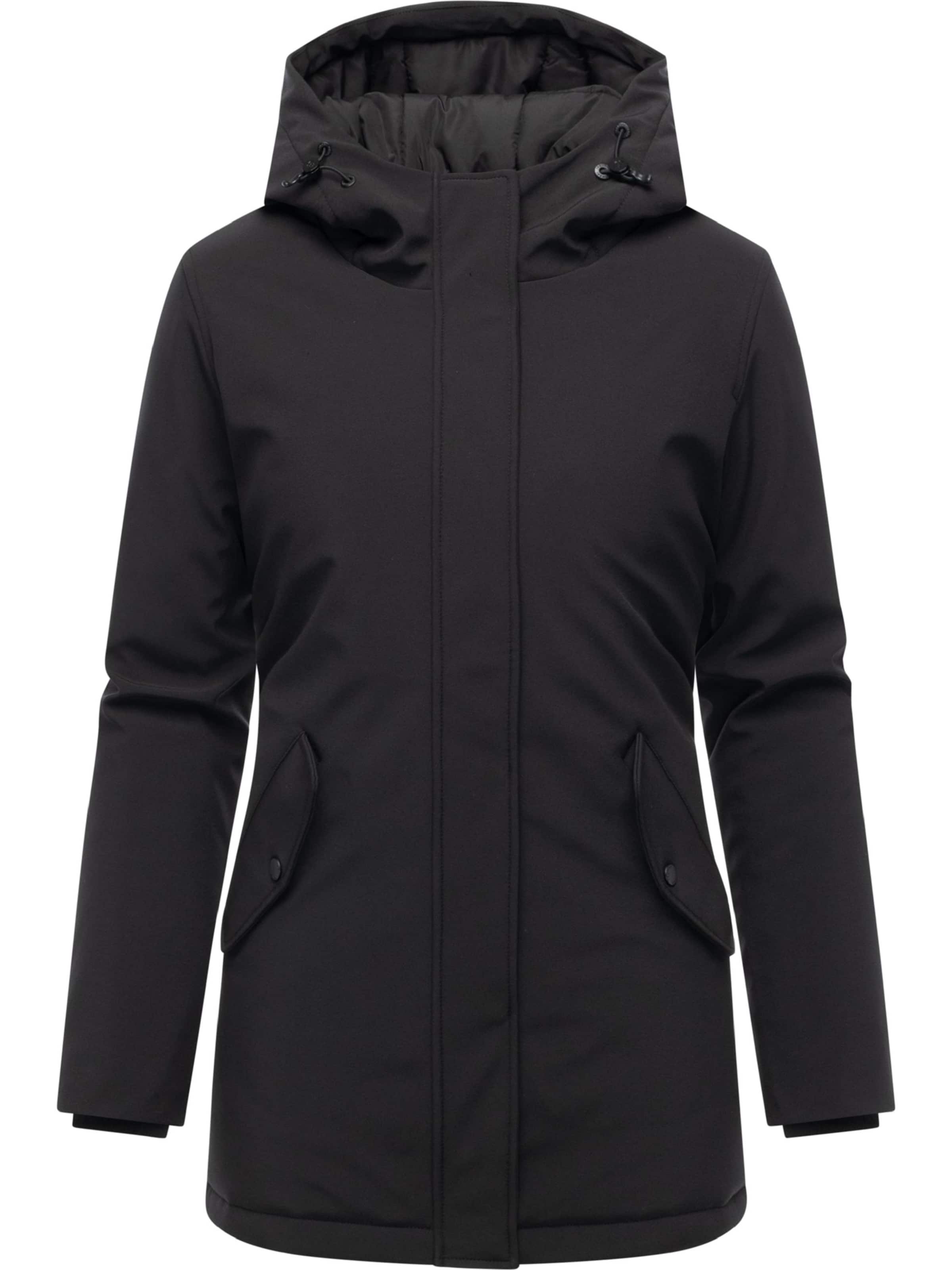 Ragwear Wintermantel 'Navanuti' in Schwarz: Vorderseite