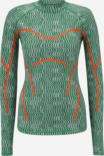 ADIDAS BY STELLA MCCARTNEY Tehnička sportska majica u zelena / narančasta / bijela, Pregled proizvoda