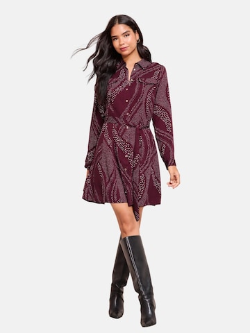 Abito camicia di Friends Like These in lilla: frontale