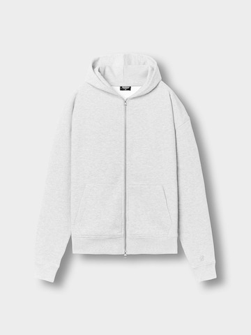 Burocs Zip-Up Hoodie 'Oversized' in Grey: front