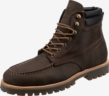 Lumberjack Lace-Up Boots ' Newman ' in Brown: front