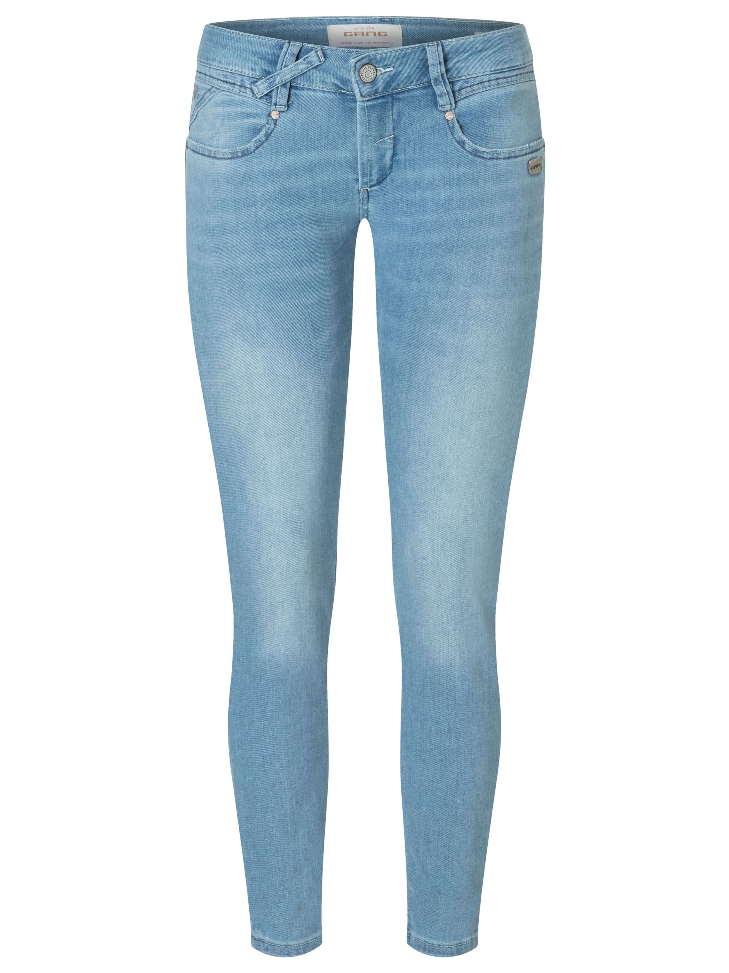 Gang Skinny Jeans '94NENA CROPPED' in Blauw: voorkant