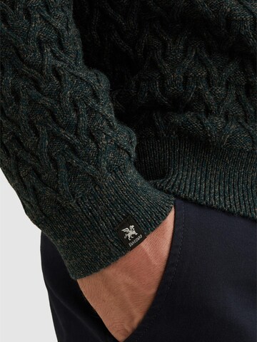 VANGUARD Trui 'Pullover in a wool blend with half-zip' in Groen