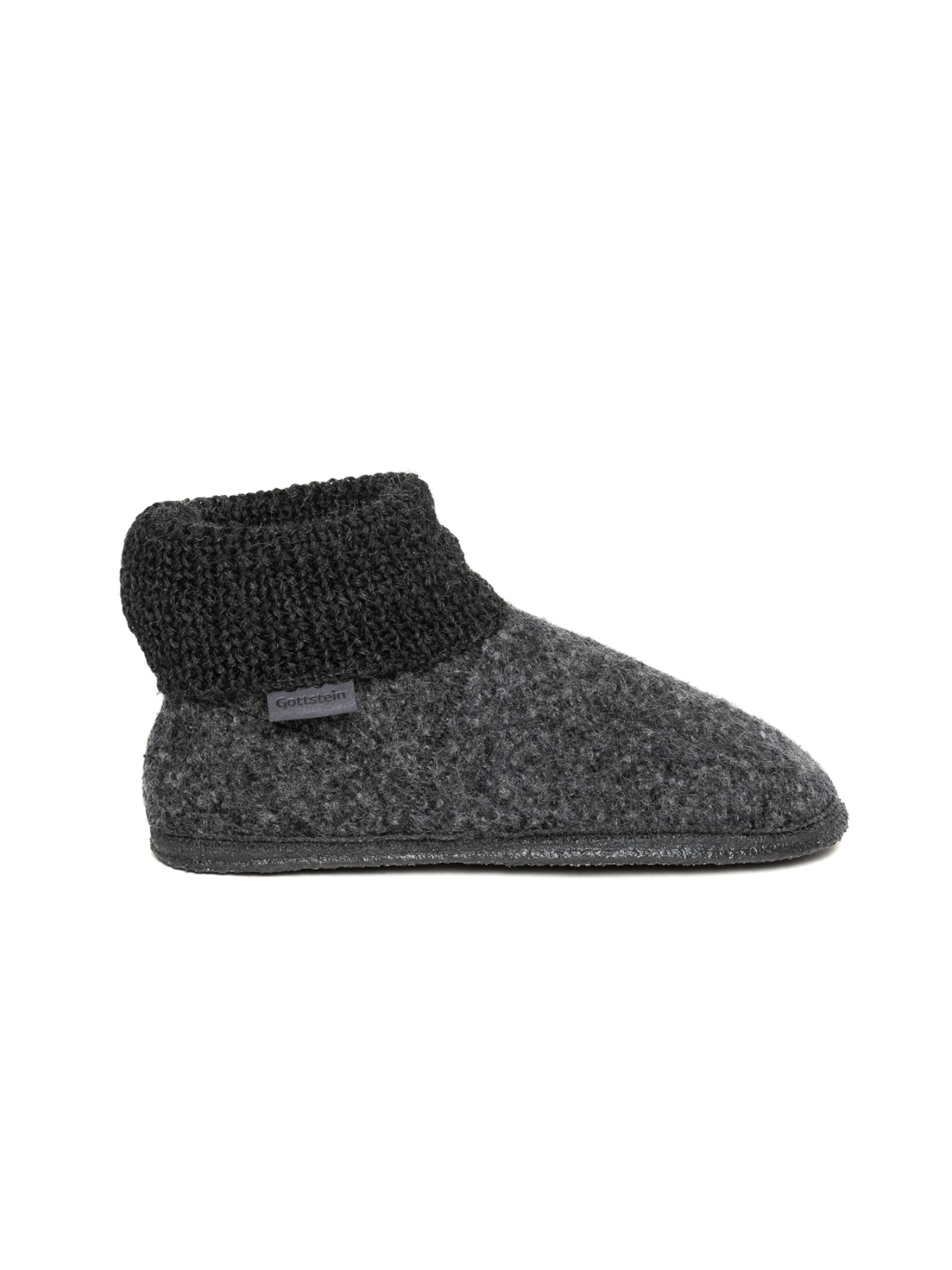 Gottstein Slippers 'Hüttenschuhe Wool Venture High' in Grey