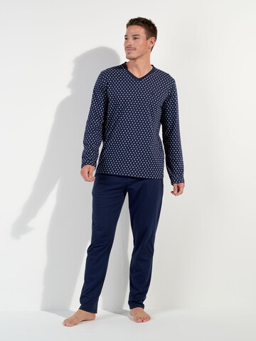HOM Pyjama lang ' Salvador Buttoned ' in Blauw