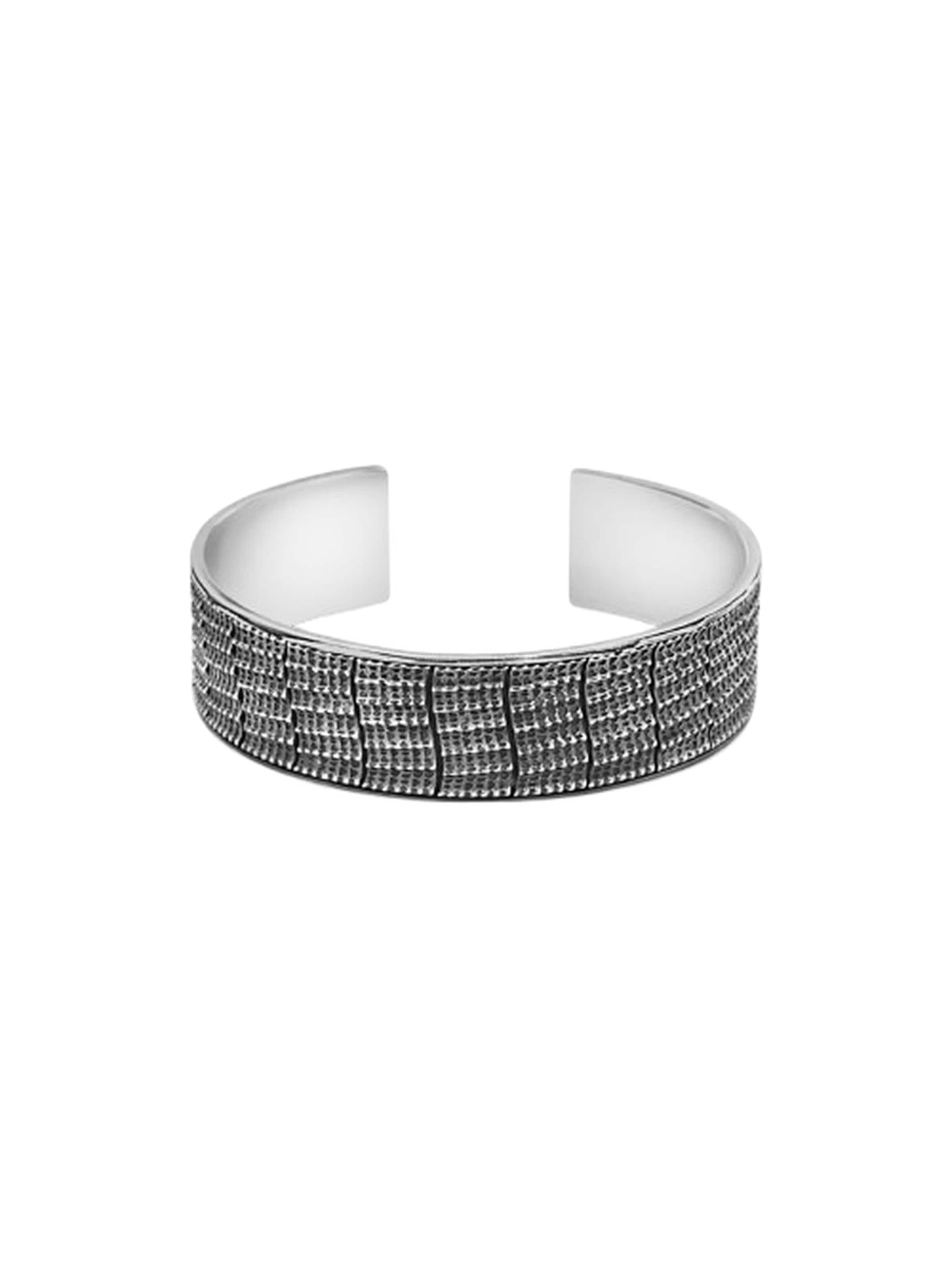 Yoxeone Armband 'ALLIGATOR' in Zilver: voorkant