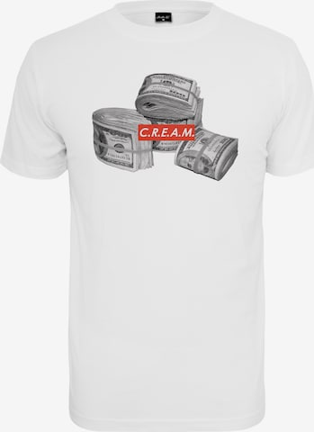 Mister Tee Shirt 'C.R.E.A.M' in Wit: voorkant