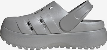 ADIDAS SPORTSWEAR Beach & Pool Shoes 'Adilette' in Silver: front