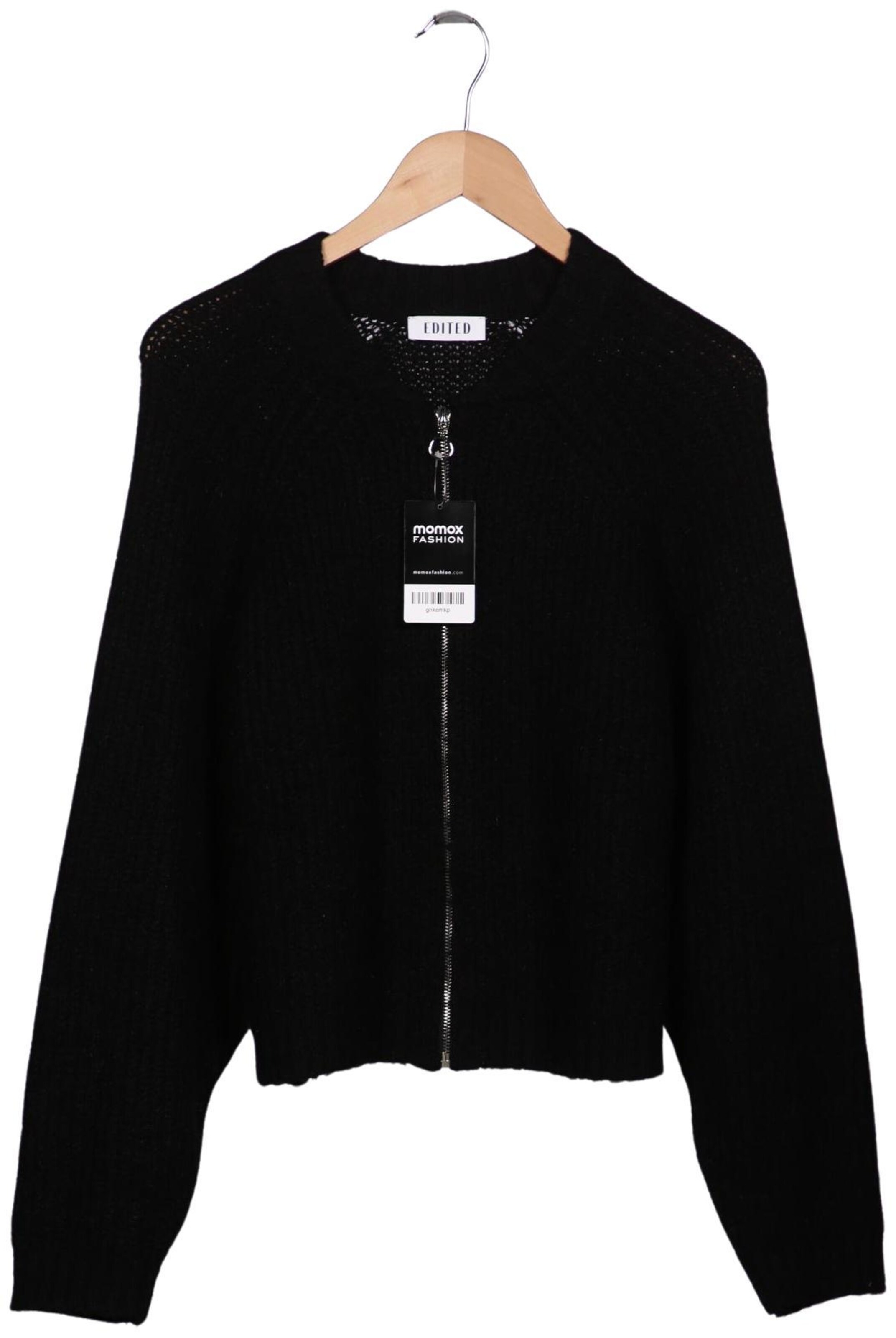 EDITED Strickjacke M in Schwarz: Vorderseite