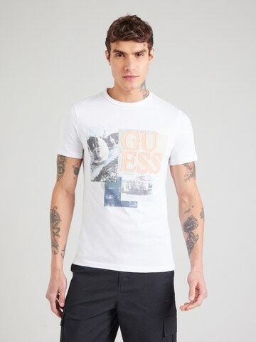 T-Shirt 'SAIL BOAT' GUESS en blanc : devant