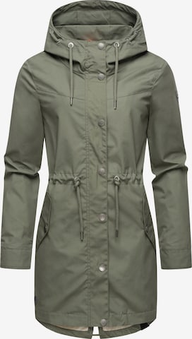 Parka mi-saison 'Canny' Ragwear en vert : devant