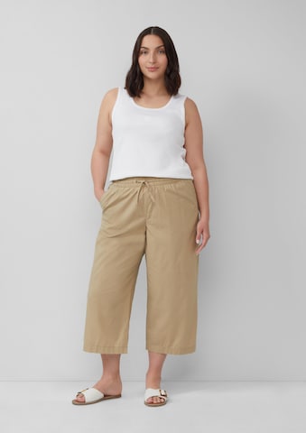 s.Oliver Wide leg Broek in Bruin: voorkant
