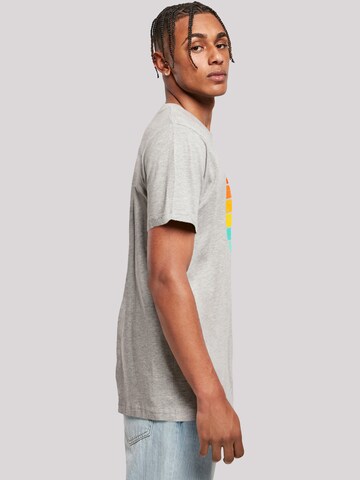 T-Shirt 'Alien Retro Sonnenuntergang' F4NT4STIC en gris