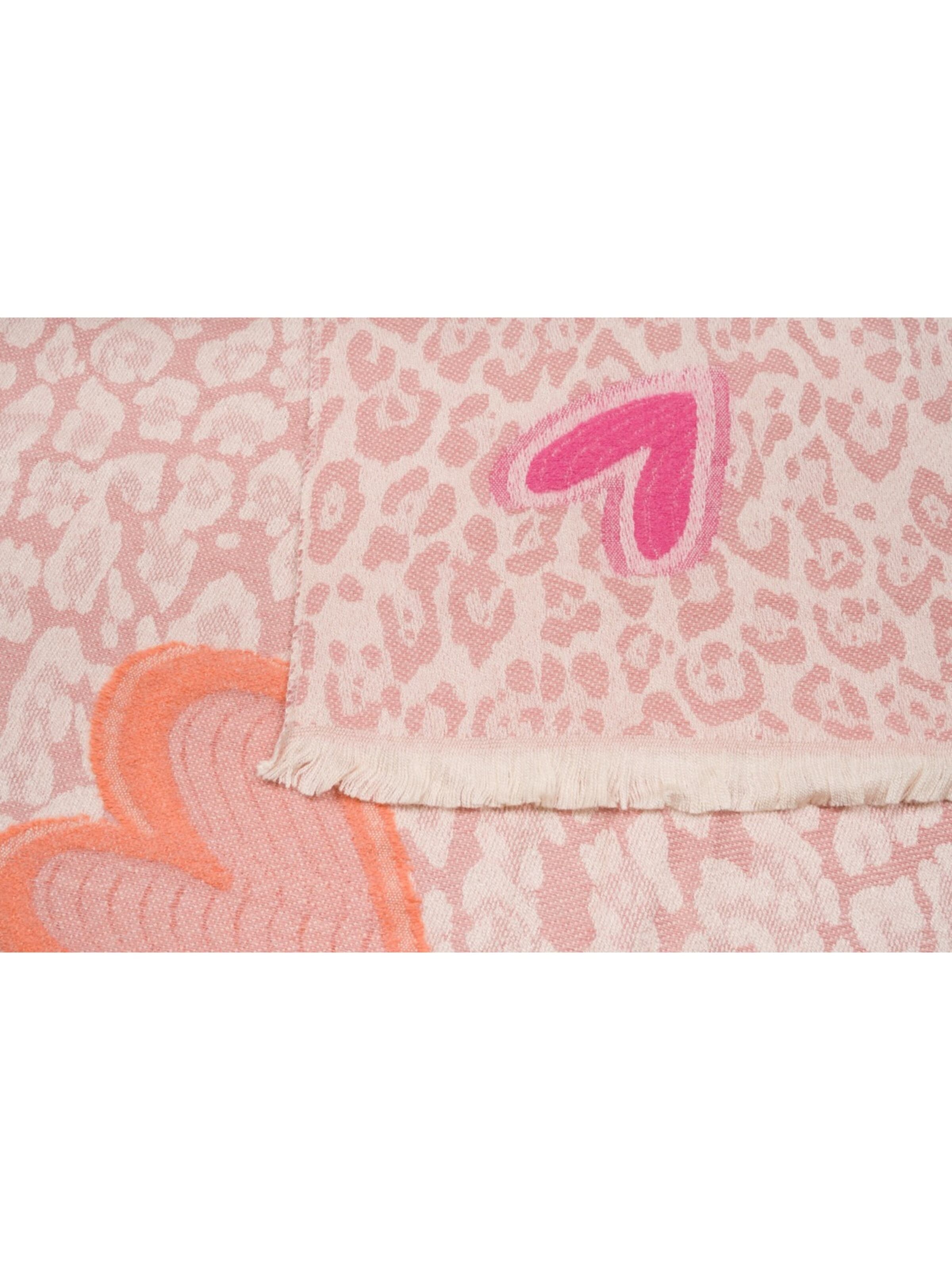 styleBREAKER Schal 'Schal mit Leoparden Herz Muster'‌‌‌‌‌‌‌ in Pink