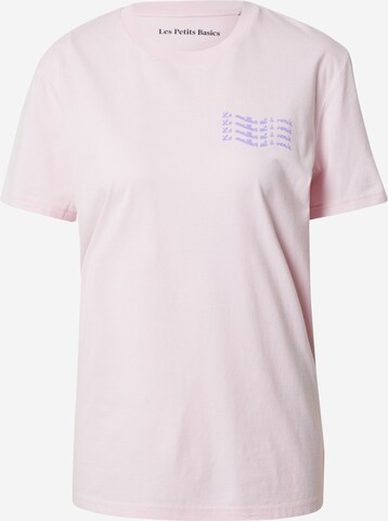 T-shirt Les Petits Basics en rose : devant