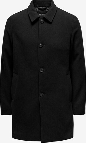 Only & Sons Демисезонное пальто 'ARTHUR' в Черный: спереди