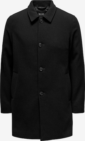 Only & Sons Ανοιξιάτικο και φθινοπωρινό παλτό 'ARTHUR' σε μαύρο: μπροστά