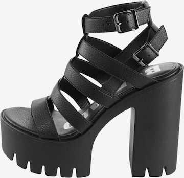 Sandale cu baretă 'Jalila' de la BUFFALO pe negru: față