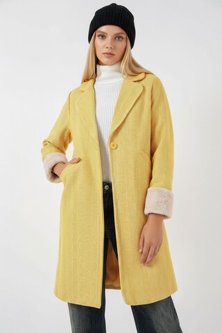 Manteau mi-saison Bigdart en jaune : devant