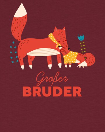 watabout.kids Shirt 'Fuchs Großer Bruder' in Red